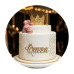 Birthday Queen з короною. Топер золотий пластиковий (w100 h50мм)