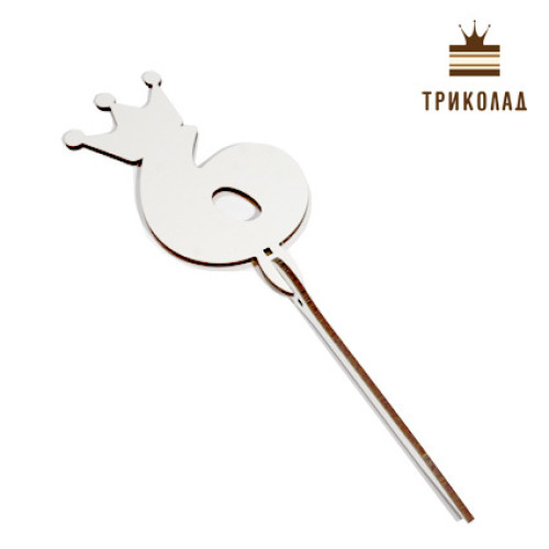 Топпер із рамкою Цифра з короною 
