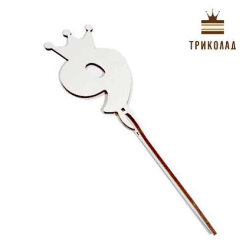 Топпер із рамкою Цифра з короною 