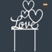 Love (Т4). Білий топер ДВП (w13 h20 см), 1 шт.