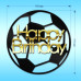 Топер боковий Happy Birthday на тлі футбольного м'яча D120 мм (золото на чорному)