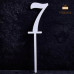 7 Цифра сім. Білий топер ДВП (w4 h15 см), 1 шт.