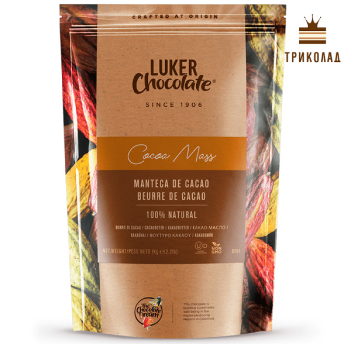 Какао терте з бобів Fino de Aroma Luker Chocolate упаковка 1 кг Какао терте з бобів Fino de Aroma Luker Chocolate упаковка 1 кг