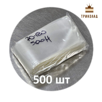 Пакет прозорий 70 х 120 мм 20 мкм під запаювання 500 шт.