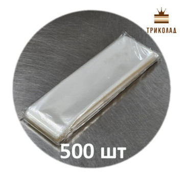 Пакет прозорий 80 х 250 мм 20 мкм з клапаном і клейкою стрічкою 500 шт.