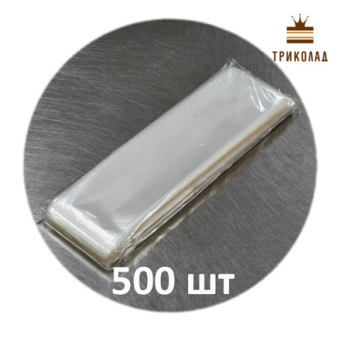 Пакет прозорий 80 х 250 мм 20 мкм з клапаном і клейкою стрічкою 500 шт.