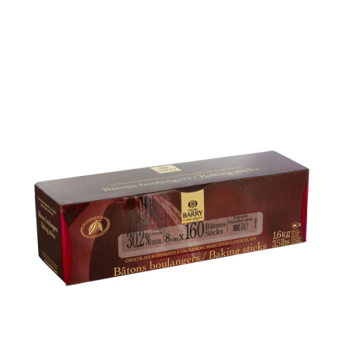 Молочний шоколад 30,2%. Палички 8 см для випікання. Cacao Barry, Франція, пакування 1,6 кг/160 шт.