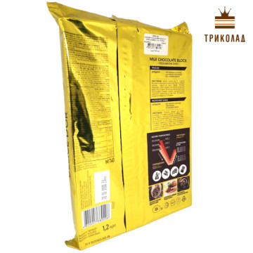 Шоколад молочний 36% М740 ТМ Delice D'or шокоблок (плита) 1,2 кг