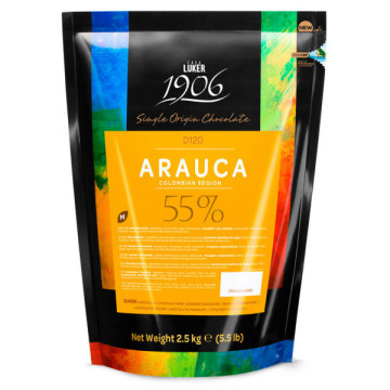 Шоколад молочний моносортовий Arauca 55% какао, CasaLuker, Колумбія, упаковка 2,5 кг