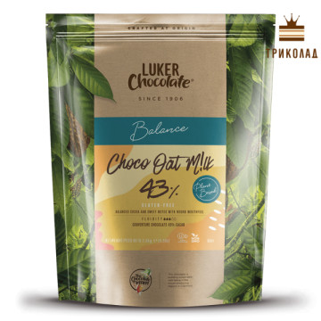 Шоколад з вівсяним замінником молока Oat Milk 43% Luker Chocolate упаковка 2,5 кг