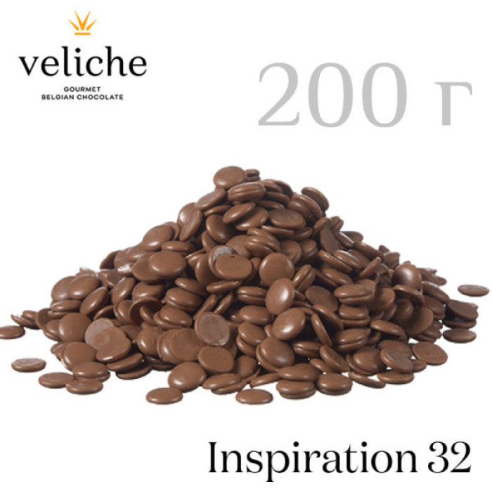 Шоколад молочний Inspiration 32% в краплинах ТМ Veliche, 200 г Шоколад молочний Inspiration 32% в краплинах ТМ Veliche, 200 г