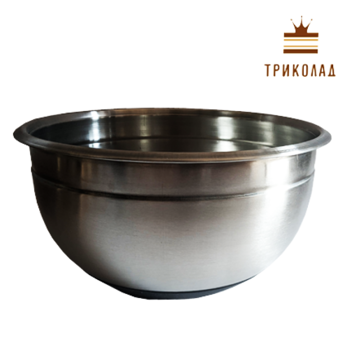 Миска металевa глибока, силіконове дно (v7350 мл d300 мм), Empire Миска металевa глибока, силіконове дно (v7350 мл d300 мм), Empire