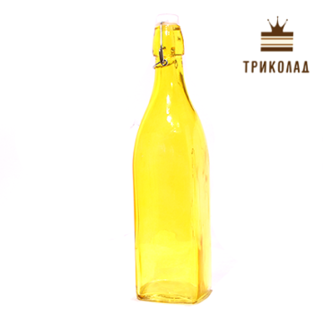 Пляшка скляна жовта V1000 мл, Empire