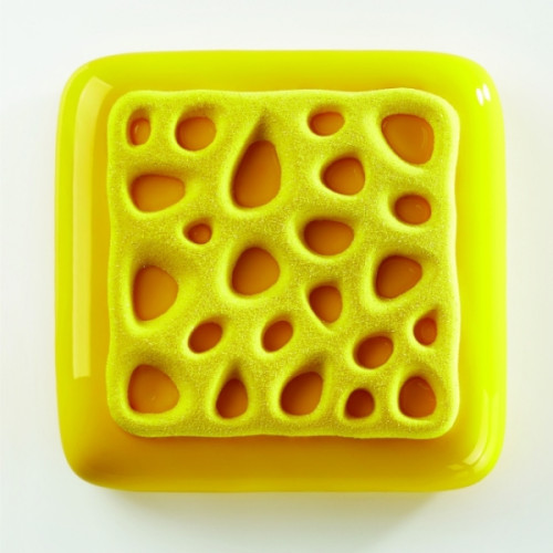 Молд - текстура TOP02 Sponge, 135 x 135 мм, h 10 мм, 80 мл, Pavoni, Італія
