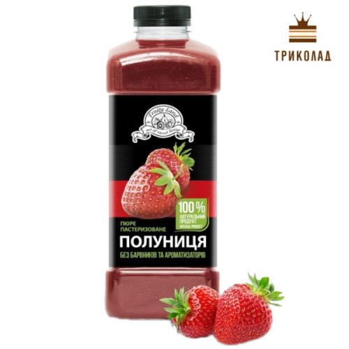 Пастеризоване пюре полуниці Fruity Land пляшка 1 кг