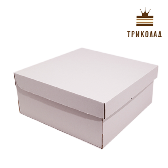 Коробка для торта і чизкейка без вікна 25*25*11 см, гофрокартон білий, 3 шт. Коробка для торта і чизкейка без вікна 25*25*11 см, гофрокартон білий, 3 шт.