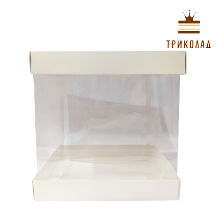 Коробка для торта з прозорими стінками 196*196*200 мм, LP, 3 шт Коробка для торта з прозорими стінками 196*196*200 мм, LP, 3 шт