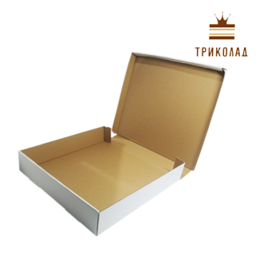 Коробка для тістечок біла 400*320*60 мм, 3 шт