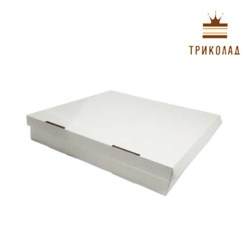 Коробка для тістечок біла 300*300*60 мм, 3 шт