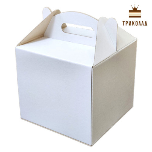 Коробка для торта 220 x 220 x 200 мм з мікрогофри VTP набір 3 шт.