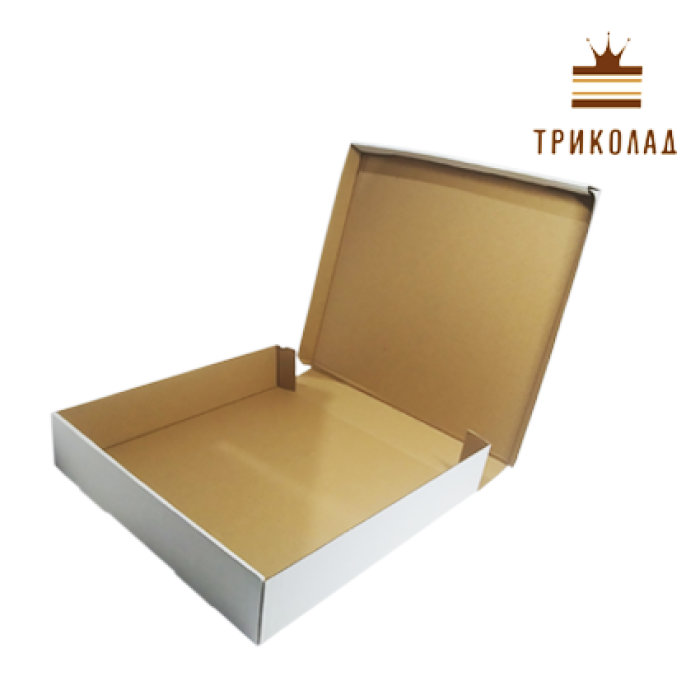 Коробка для тістечок біла 300*300*60 мм, 3 шт
