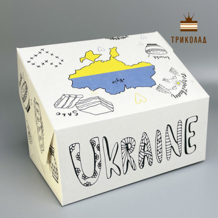 Коробка - контейнер патріотичний принт Батьківщина 180 х 120 х 80 мм, Україна, AP, 3 шт.
