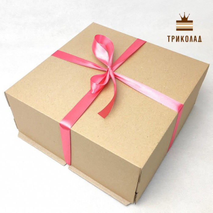 Коробка крафт ретро для торта 250 х 250 х h100 мм, Україна, AP, 3 шт. Коробка крафт ретро для торта 250 х 250 х h100 мм, Україна, AP, 3 шт.