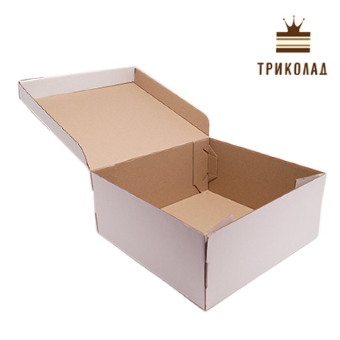Коробка для торта і чизкейка без вікна 25*25*11 см, гофрокартон білий, 3 шт. Коробка для торта і чизкейка без вікна 25*25*11 см, гофрокартон білий, 3 шт.