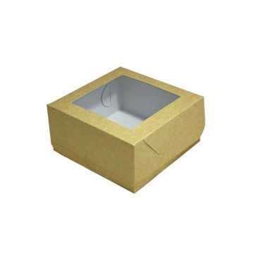 Коробка для бенто-торта 14 х 14 х 7 см крафт, Cbox, 3 шт.