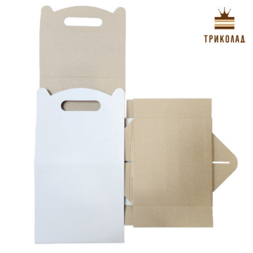 Коробка для торта 220 x 220 x 200 мм з мікрогофри VTP набір 3 шт.