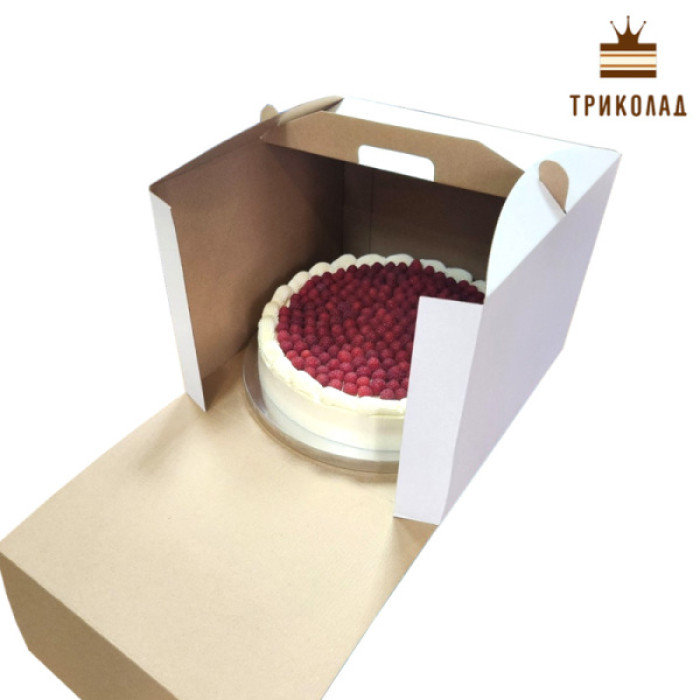 Коробка для торта з мікрогофри 400*400*300 мм, LP, 3 шт. Коробка для торта з мікрогофри 400*400*300 мм, LP, 3 шт.