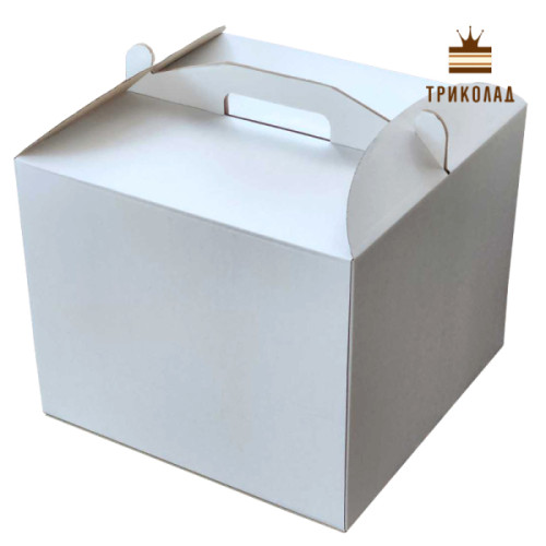 Коробка для торта 300 x 300 x 250 мм з мікрогофри VTP набір 3 шт.