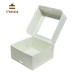 Коробка для бенто-торту 14×14×7 см біла з вікном, Cbox, 3 шт.