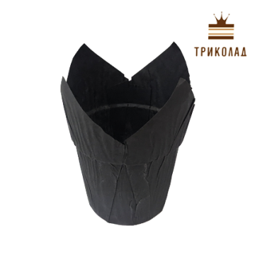 Форма тюльпан ЧОРНИЙ з бортиком 50 * 60 мм (бортик), 20 шт. Україна