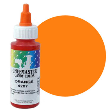 Оранжевий 4207 Chefmaster Candy Color, барвник для шоколаду. Флакон 56,7 г