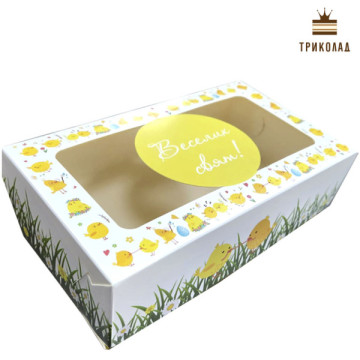 Коробка великодня для макаронів, печива, зефіру 20 х 11,5 х 5 см, VTP, 3 шт.