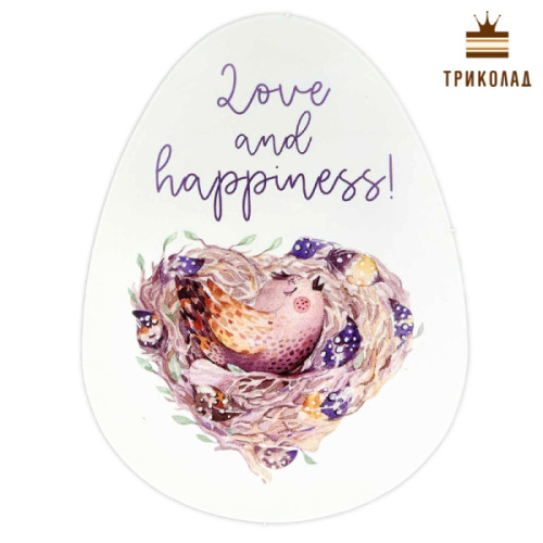 Гіфтик Пташка у гніздечку (Love and happiness!) 98 х 73 мм, WP, Україна, комплект 10 шт.