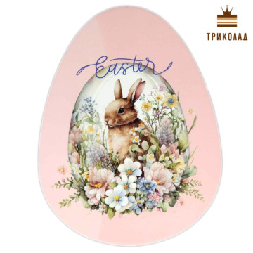 Гіфтик Кролик у квітах (Easter) 98 х 73 мм, WP, Україна, комплект 10 шт.