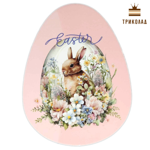 Гіфтик Кролик у квітах (Easter) 98 х 73 мм, WP, Україна, комплект 10 шт.