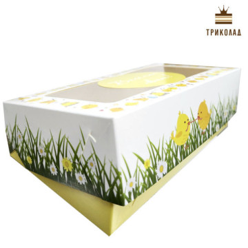 Коробка великодня для макаронів, печива, зефіру 20 х 11,5 х 5 см, VTP, 3 шт.