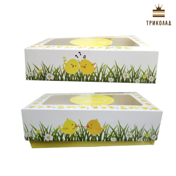 Коробка великодня для макаронів, печива, зефіру 20 х 11,5 х 5 см, VTP, 3 шт. Коробка великодня для макаронів, печива, зефіру 20 х 11,5 х 5 см, VTP, 3 шт.