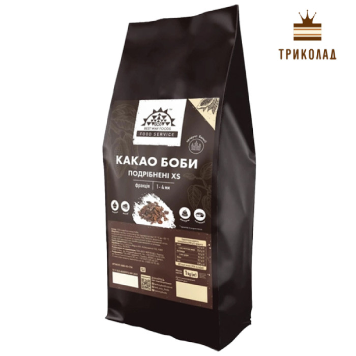 Какао-боби подрібнені XS фракція 1 - 4 мм. Barry Callebaut, Бельгія 1 кг Какао-боби подрібнені XS фракція 1 - 4 мм. Barry Callebaut, Бельгія 1 кг