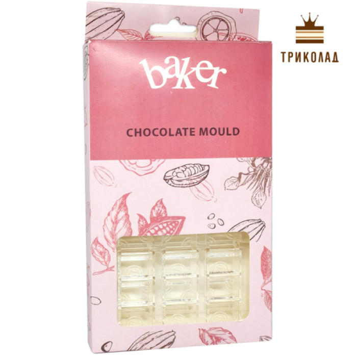 Форма полімерна для шоколаду (№81) Батончик 85 х 20 х 12 (6 осередків) Baker, Китай Форма полімерна для шоколаду (№81) Батончик 85 х 20 х 12 (6 осередків) Baker, Китай