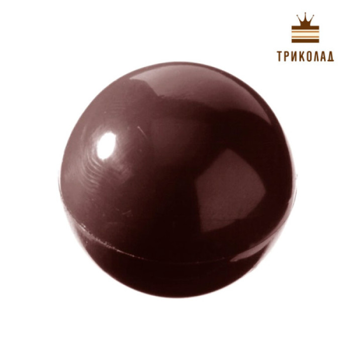 Напівсфера мала D=20 мм H=10 мм (40 осередків). Форма полікарбонатна №1495 Chocolate World, Бельгія Напівсфера мала D=20 мм H=10 мм (40 осередків). Форма полікарбонатна №1495 Chocolate World, Бельгія
