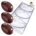 Яйце 118 х 77 х 38 мм (3 чарунки). Форма №1255 полікарбонатна Chocolate World, Бельгія