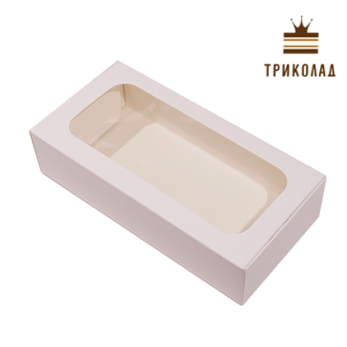 Коробка для макарон на 12 шт. з вікном 20*10*5 см, LP, 3 шт.