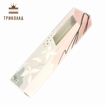 Коробка для макарон з вікном 300 х 60 х 50 