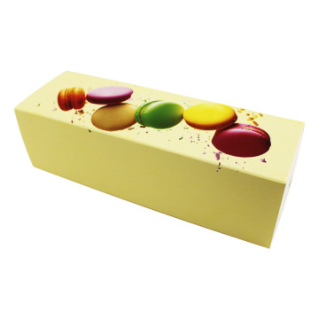 Коробка для макаронів, принт Macarons (жовта) 170*55*50, LP, 3 шт.