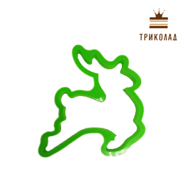 Вирубка пластик Олень №6 (10 * 11 см), 1 шт