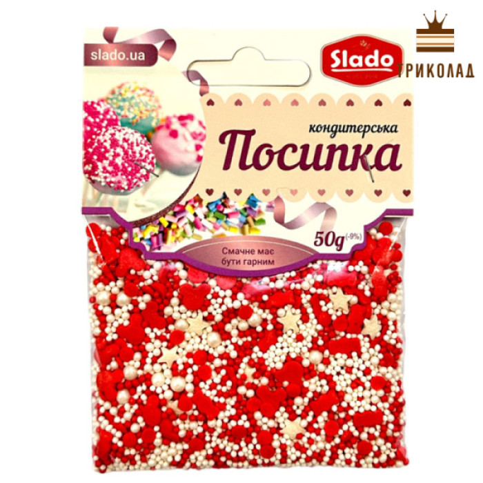 Мікс Мікі М №1. Суміш посипок (П255). ТМ Сладо, Україна, 50 г Мікс Мікі М №1. Суміш посипок (П255). ТМ Сладо, Україна, 50 г